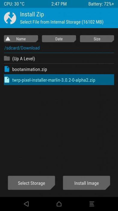 установка через twrp