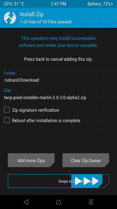 twrp установка прошивки