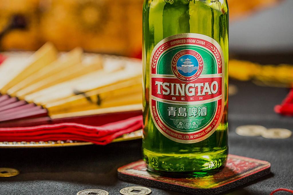 Qingdao beer in a bottle