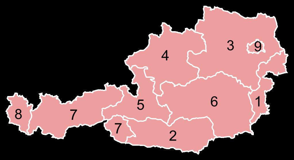 карта австрийских регионов
