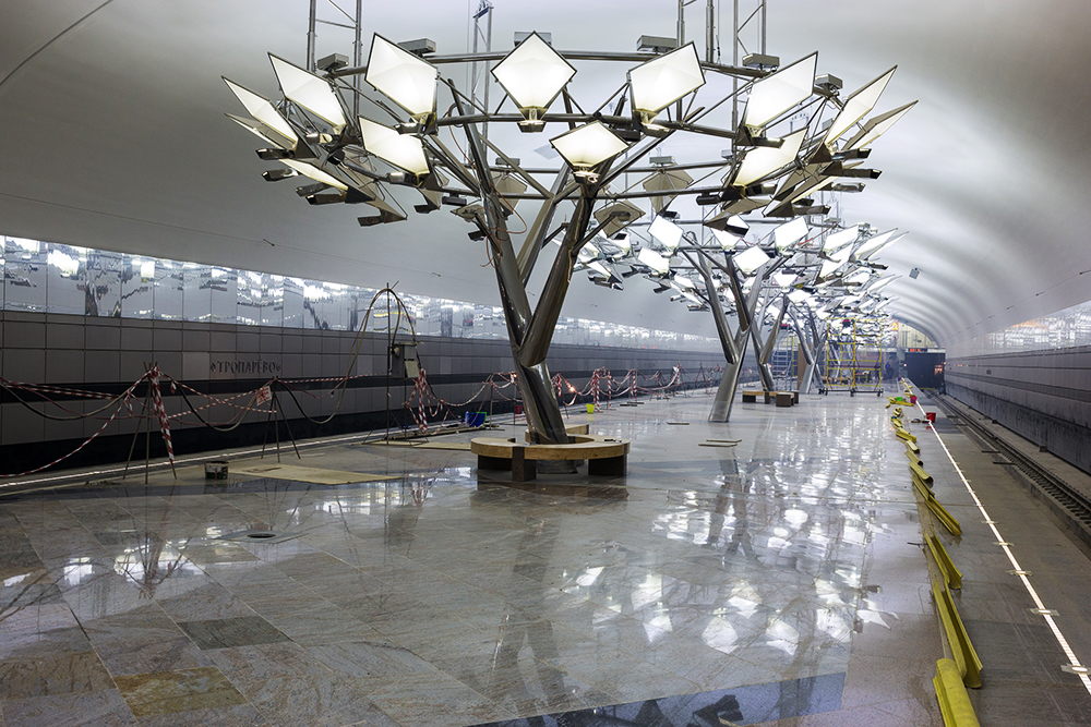 строительство станции метро тропарево