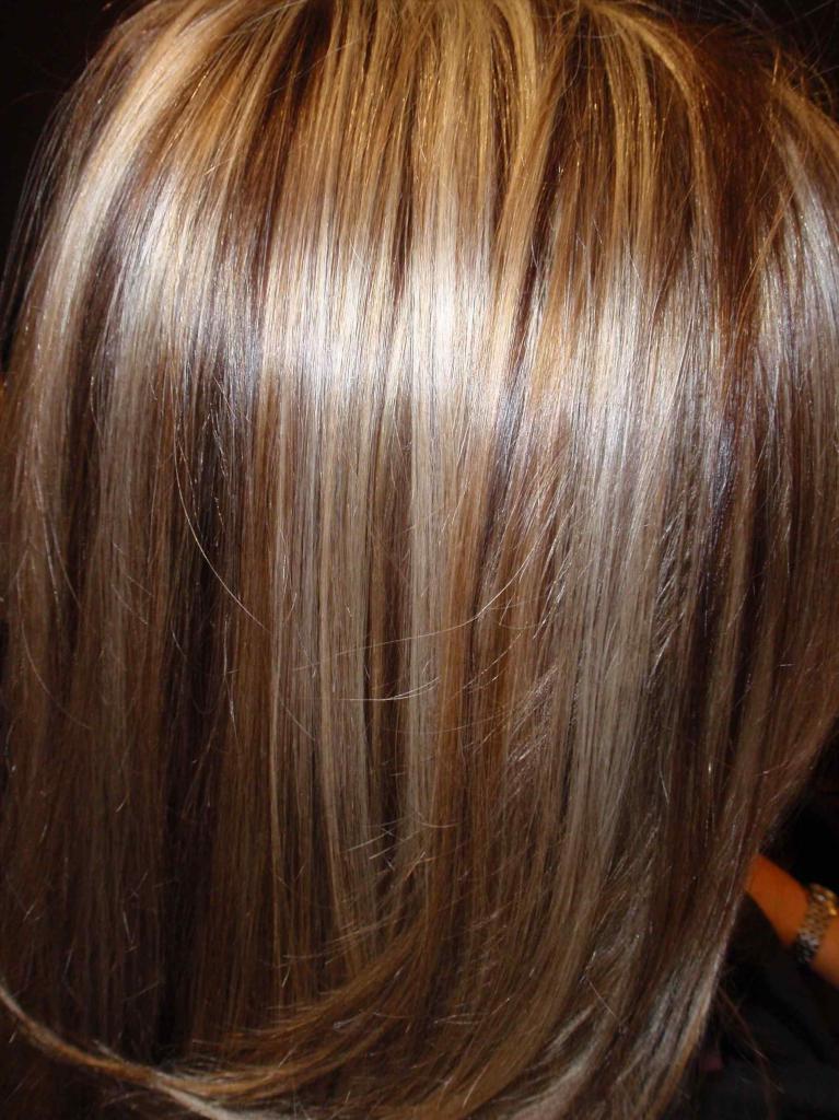 Покрасить на мелирование волосы в коричневый цвет