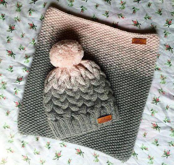 children's snood and knitting hat for girls