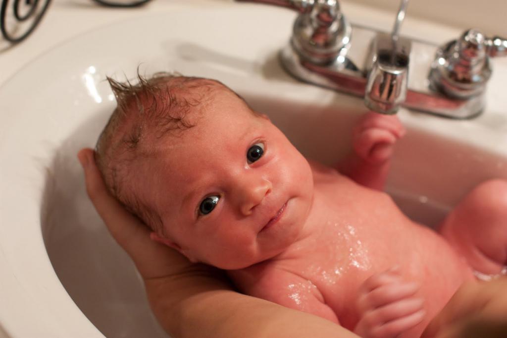 Is it necessary to boil water for bathing a newborn