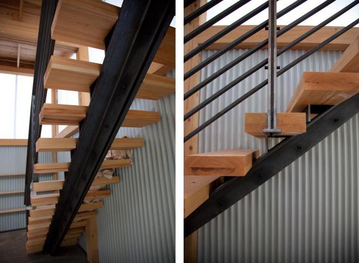 крепление деревянных ступенек к металлической лестнице