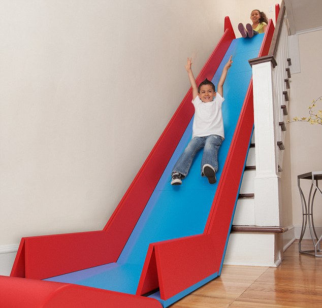 Children's slide in the house