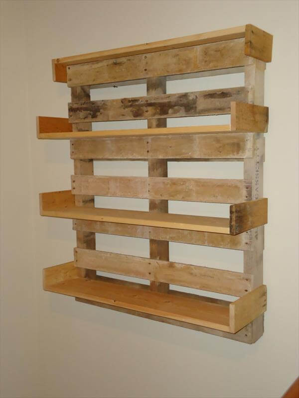 Homemade wooden shelf