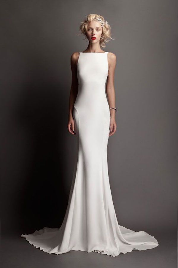 wedding dresses long straight