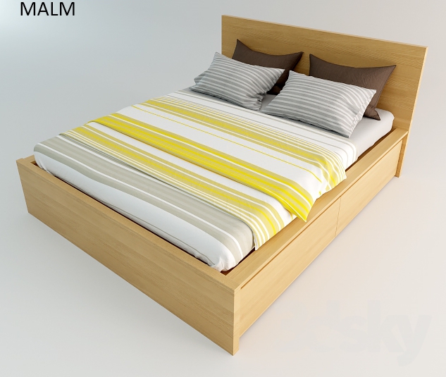 Кровать "Мальм" с выдвижными ящиками