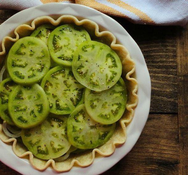 Рецепт пирога с зелеными помидорами