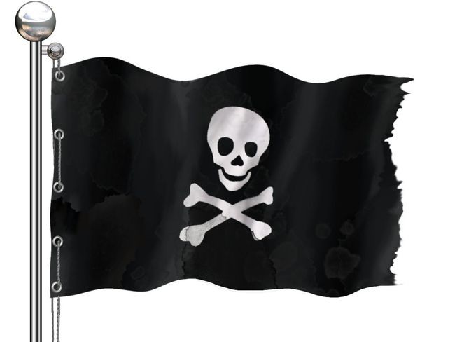 абрафакс под пиратским флагом