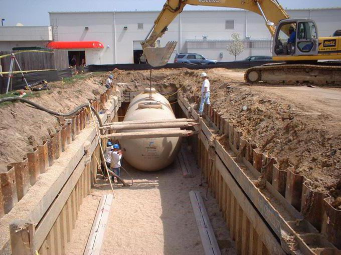 construction of underground tanks