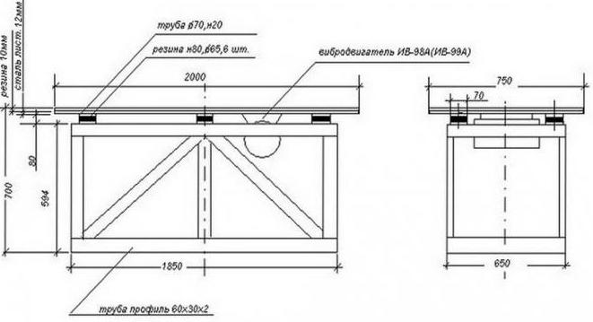 vibration table drawing