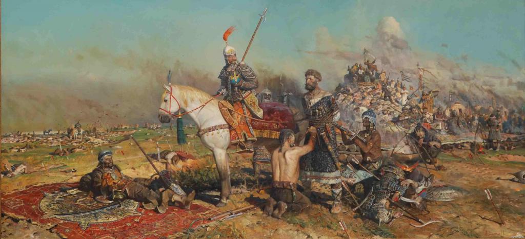 Плененный монголами русский воин