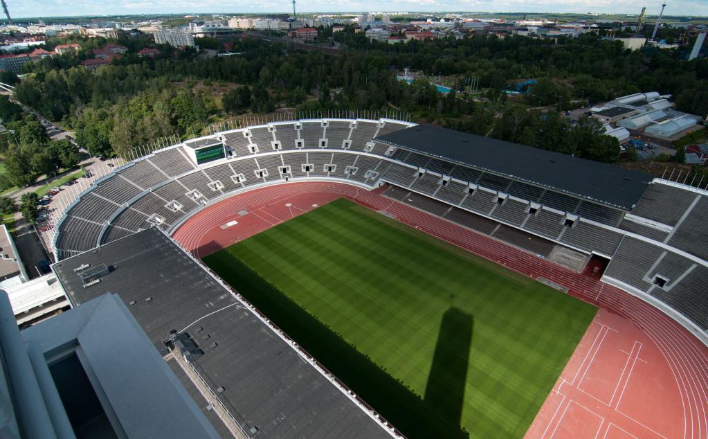 Вид стадиона с башни
