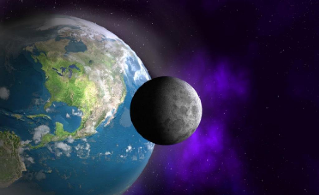 Земля и спутник Луна
