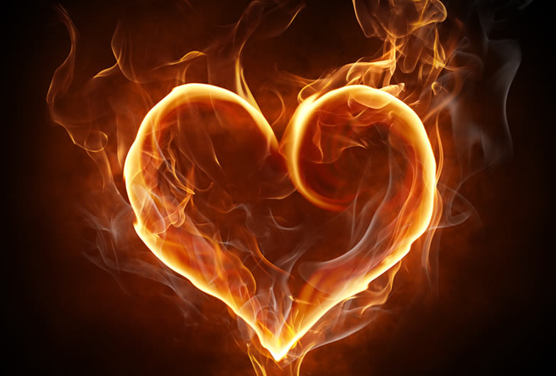 сердце из пламени