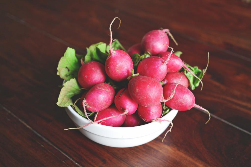 Radish on the table