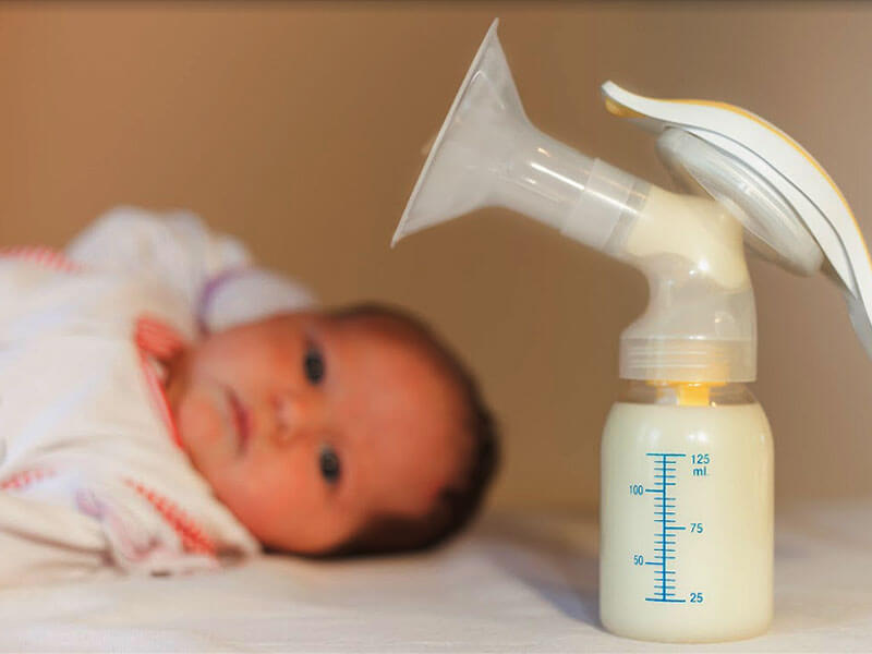 Use of a breast pump