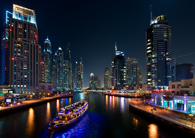 ночной Дубай