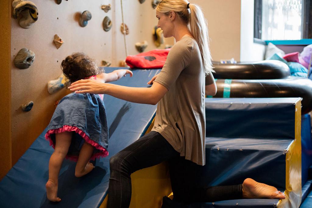 girl rises on an inclined plane