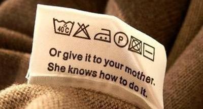 signs on clothing labels