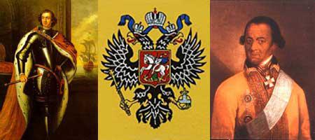 coat of arms and flag of the Russian empire