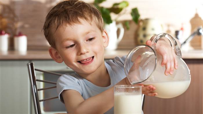 Milk is necessary for the children's body