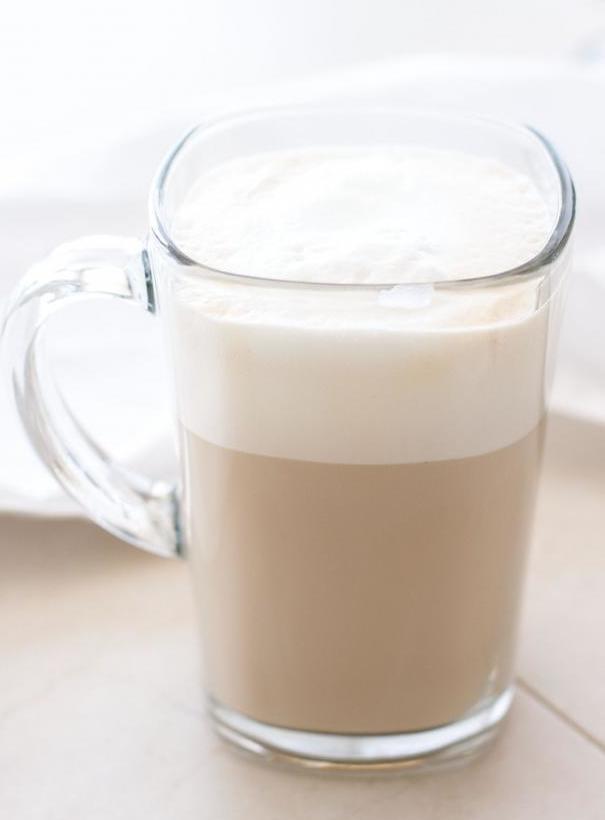 Молочный и кофейный слой латте