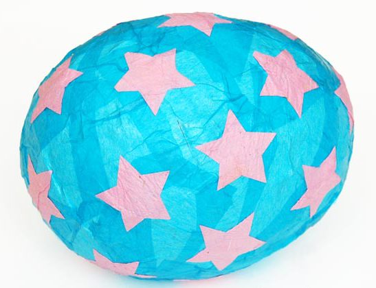 Papier mache egg