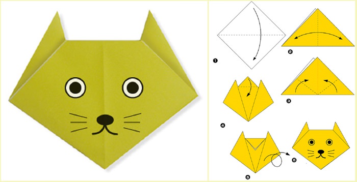 origami paper cat