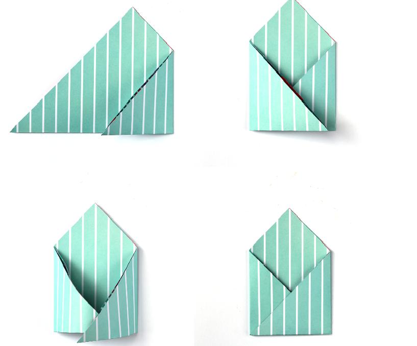как сделать конверт без клея