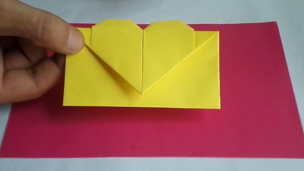 конверт оригами сердечко