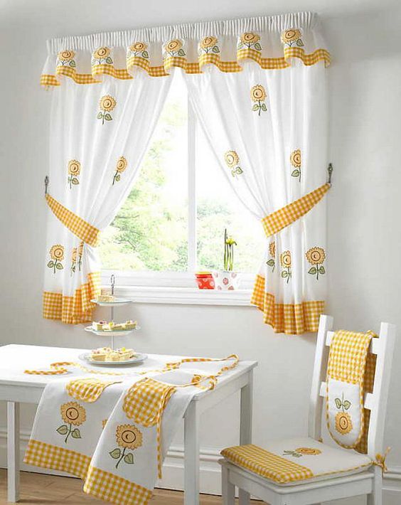 how to sew your own curtains in the kitchen