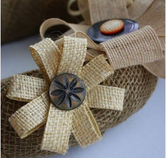 burlap simple flower