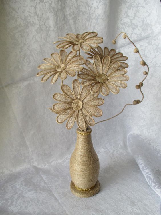 burlap daisies