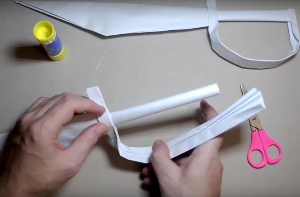 как сделать саблю оригами
