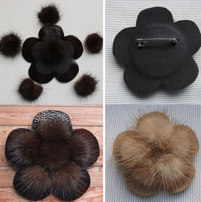 brooch made of fur