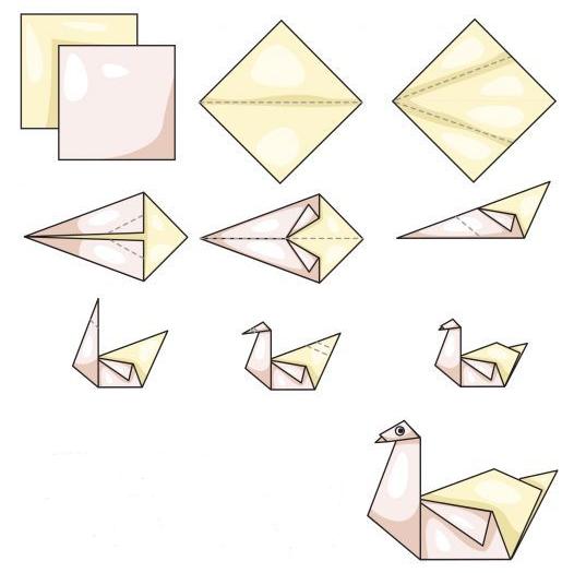 лебедь оригами
