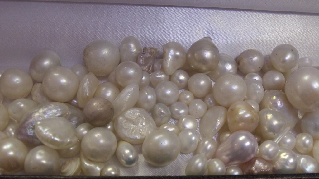 Large beads made of natural stones