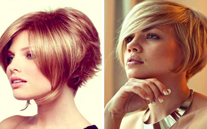 short bob haircut with bangs on the back