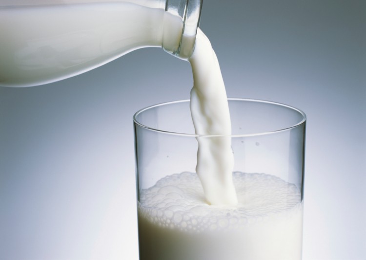 milk in a glass