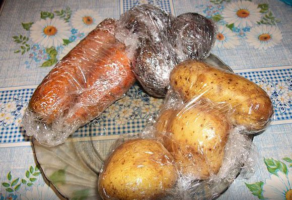 vegetables in the microwave for vinaigrette