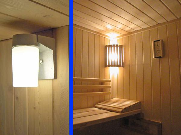 lighting in the sauna