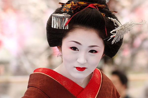 макияж японской гейши