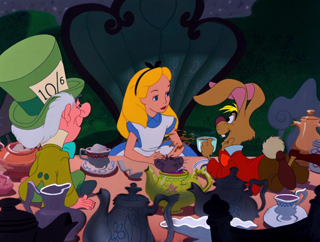 Alice at a tea party