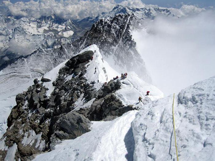 Hillary steps on Everest