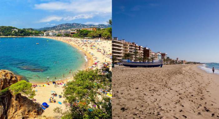 Costa Brava and Costa Dorada compare