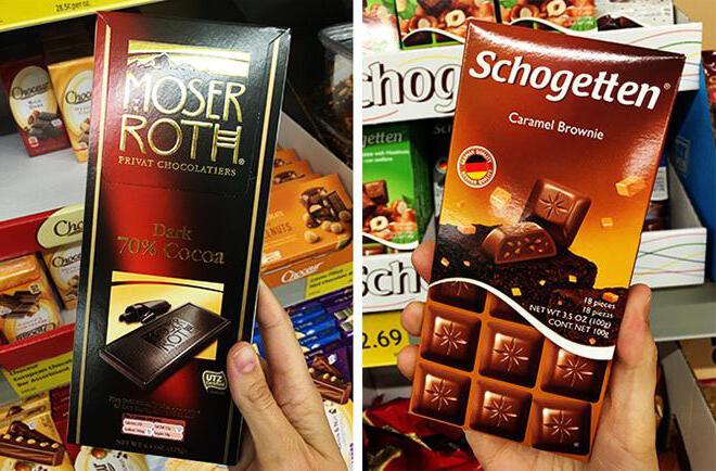 Марки немецкого шоколада