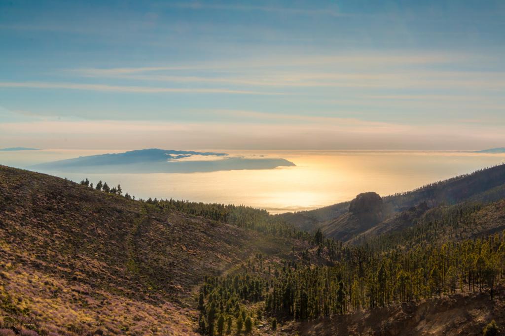 The height of the volcano Teide